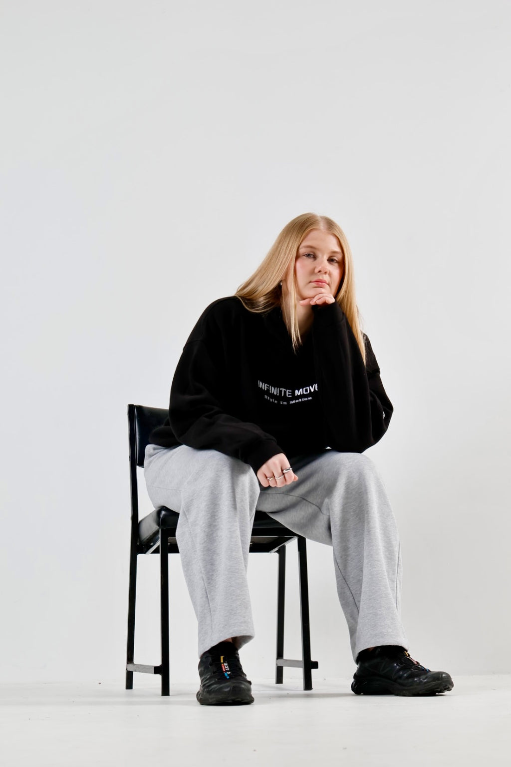 Infinite Origin - Black Fleecy Hoodie