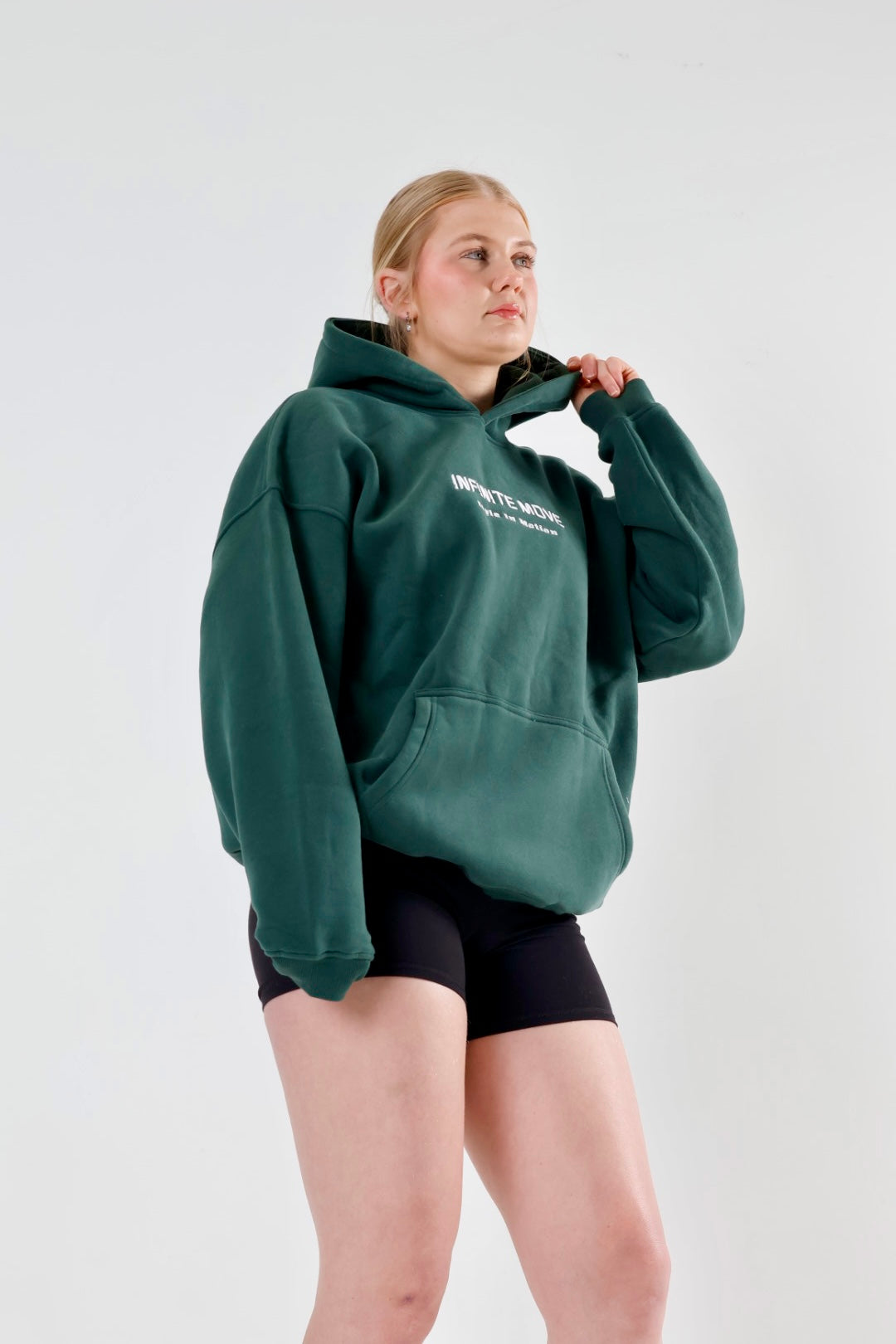 Infinite Origin - Pine Green Fleecy Hoodie