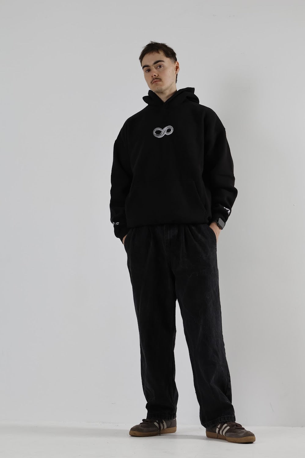 Infinite Origin - Black Fleecy Hoodie