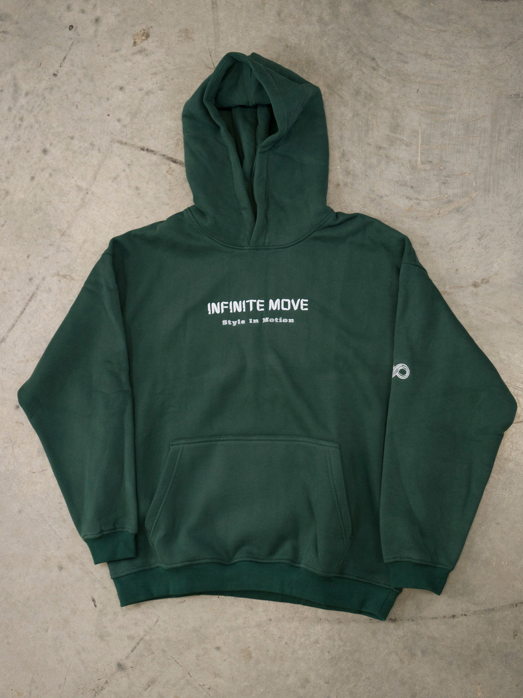 Infinite Origin - Pine Green Fleecy Hoodie