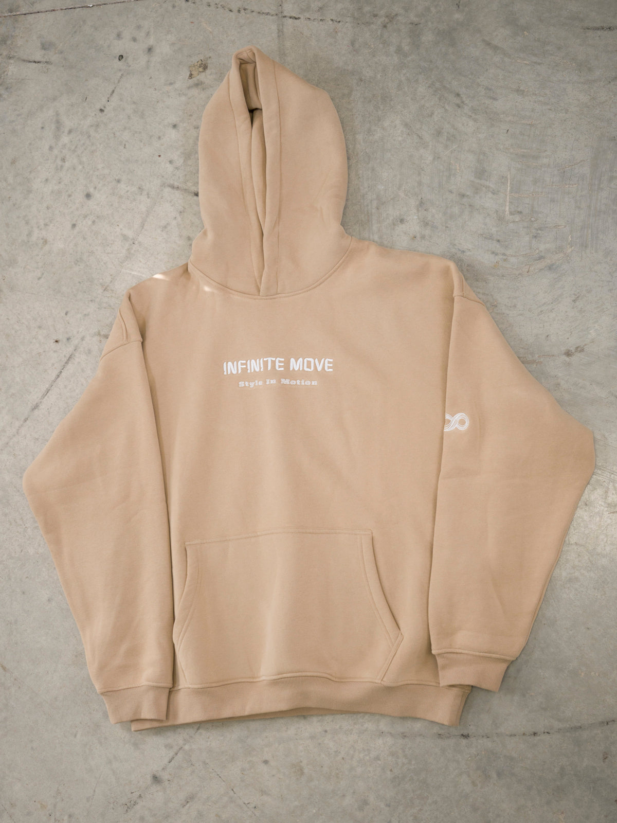 Infinite Origin - Beige Fleecy Hoodie